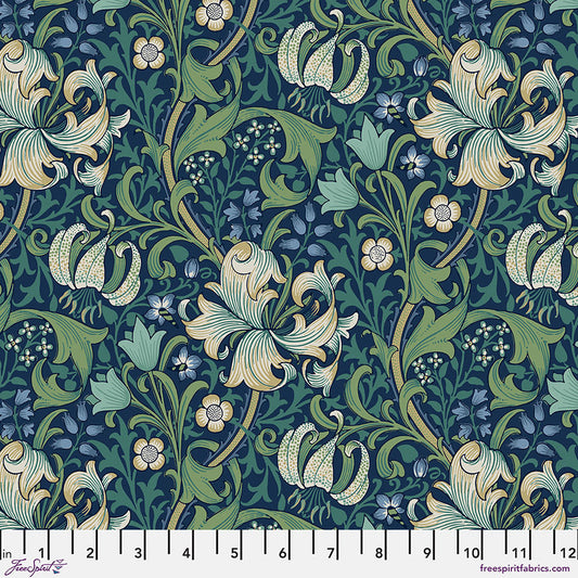 PWWM028.NAVY Morris & Co. Golden Lily