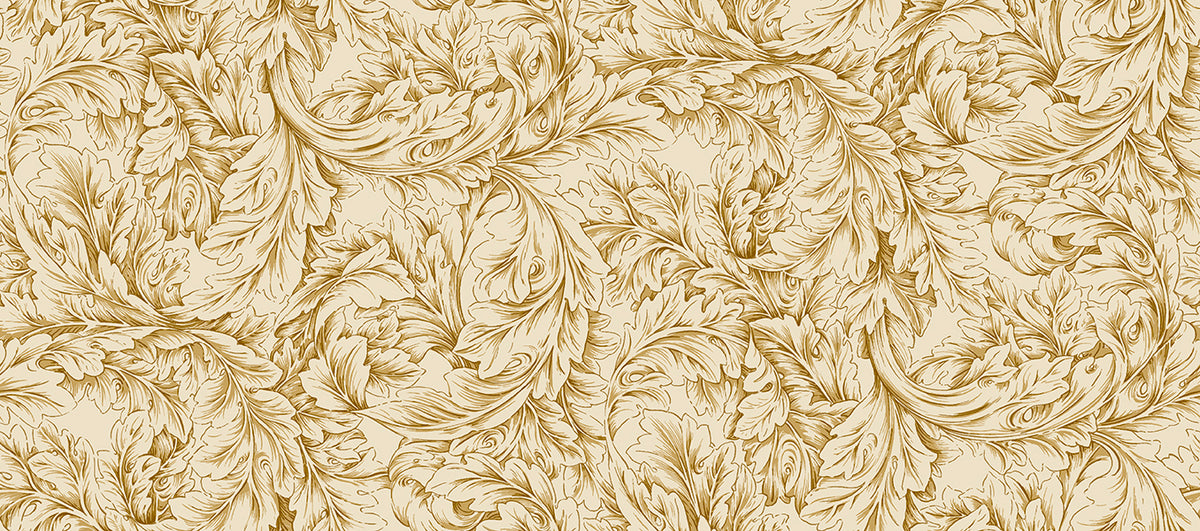 PWWM096.GOLD Hastings Small Acanthus Scroll