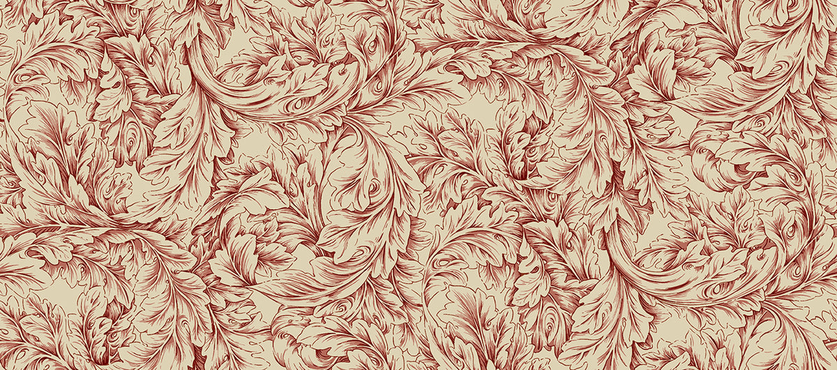PWWM096.REDHOUSE Hastings Small Acanthus Scroll