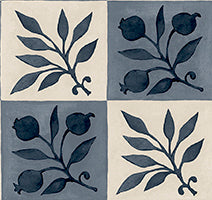 PWWM162.INDIGO May Morris Rosehip Check