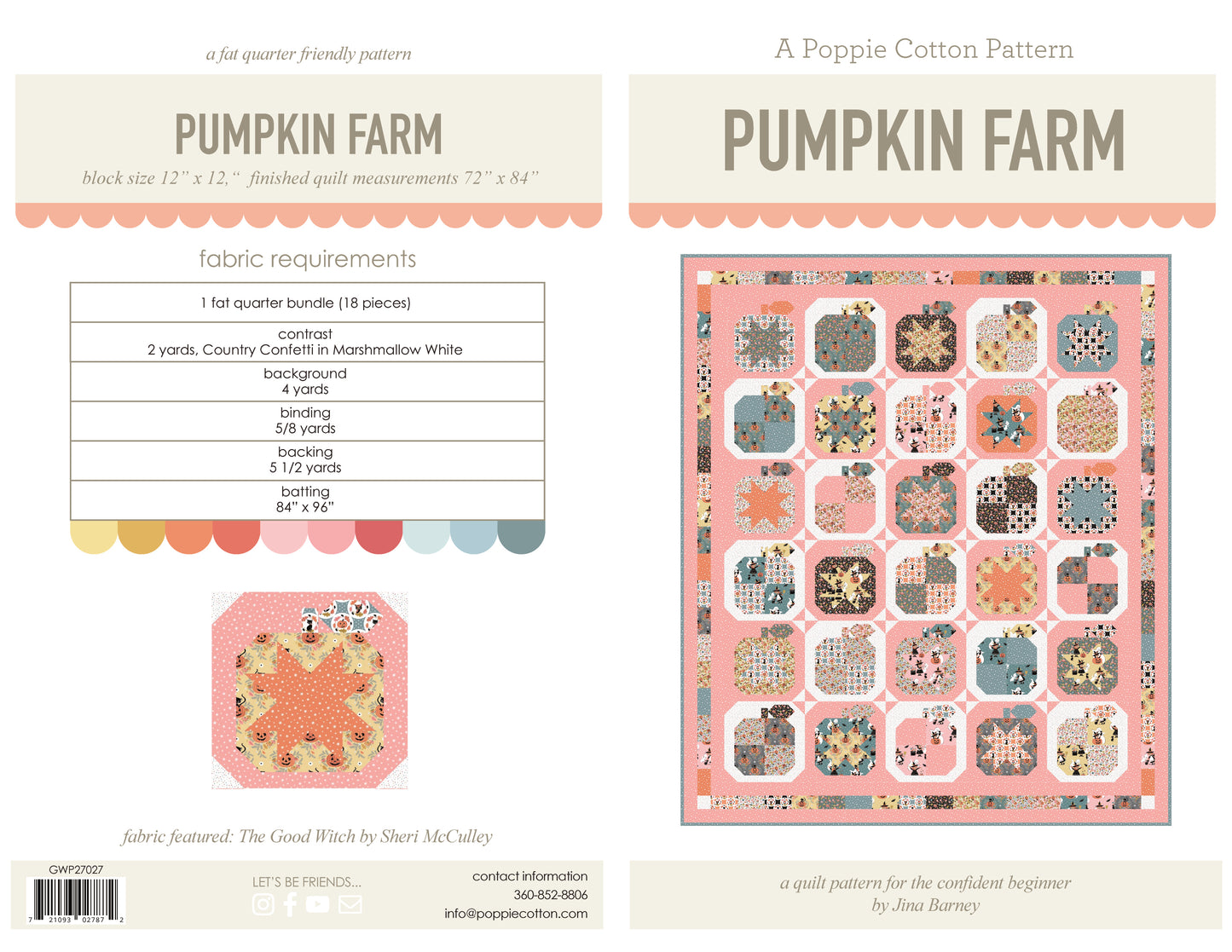 GWP27027 The Good Witch Pumpkin Farm Pattern