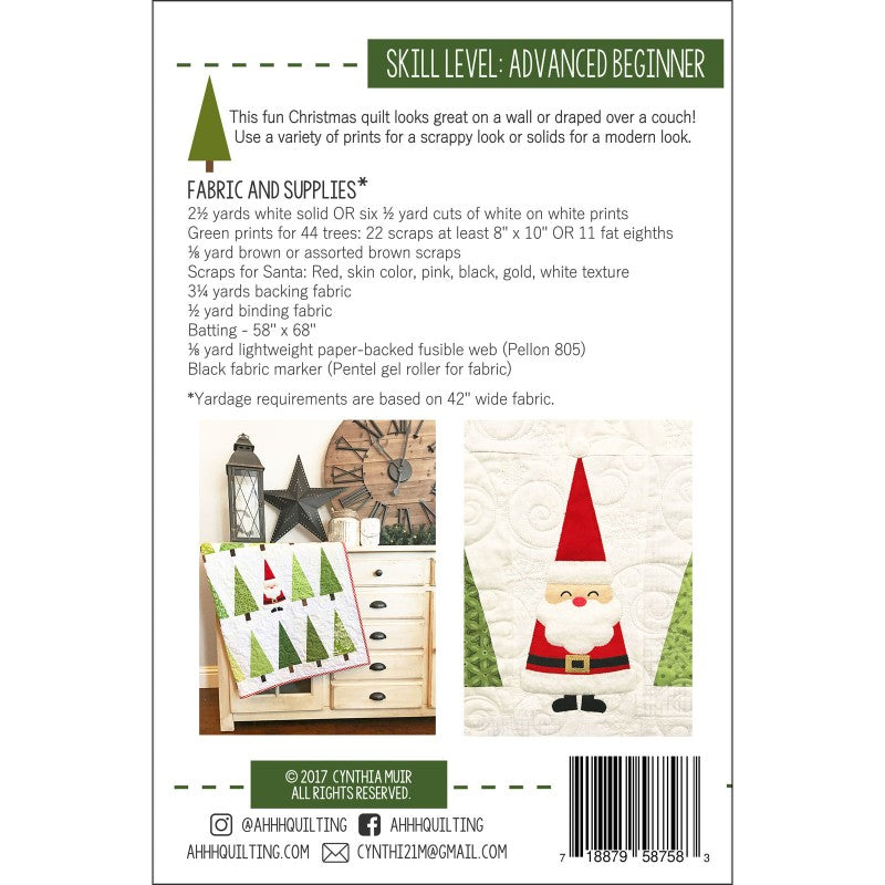 QUWAQ-120 Santa in the Trees Pattern by Cynthia Muir
