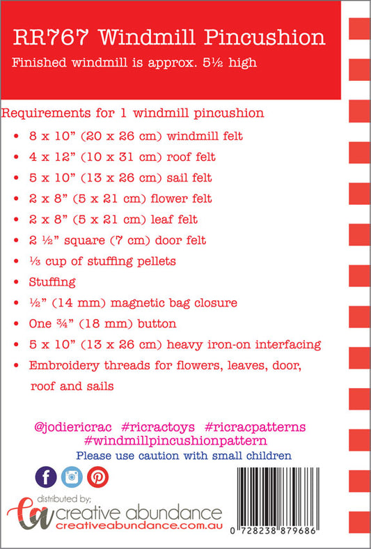 RR767 Windmill Pincushion