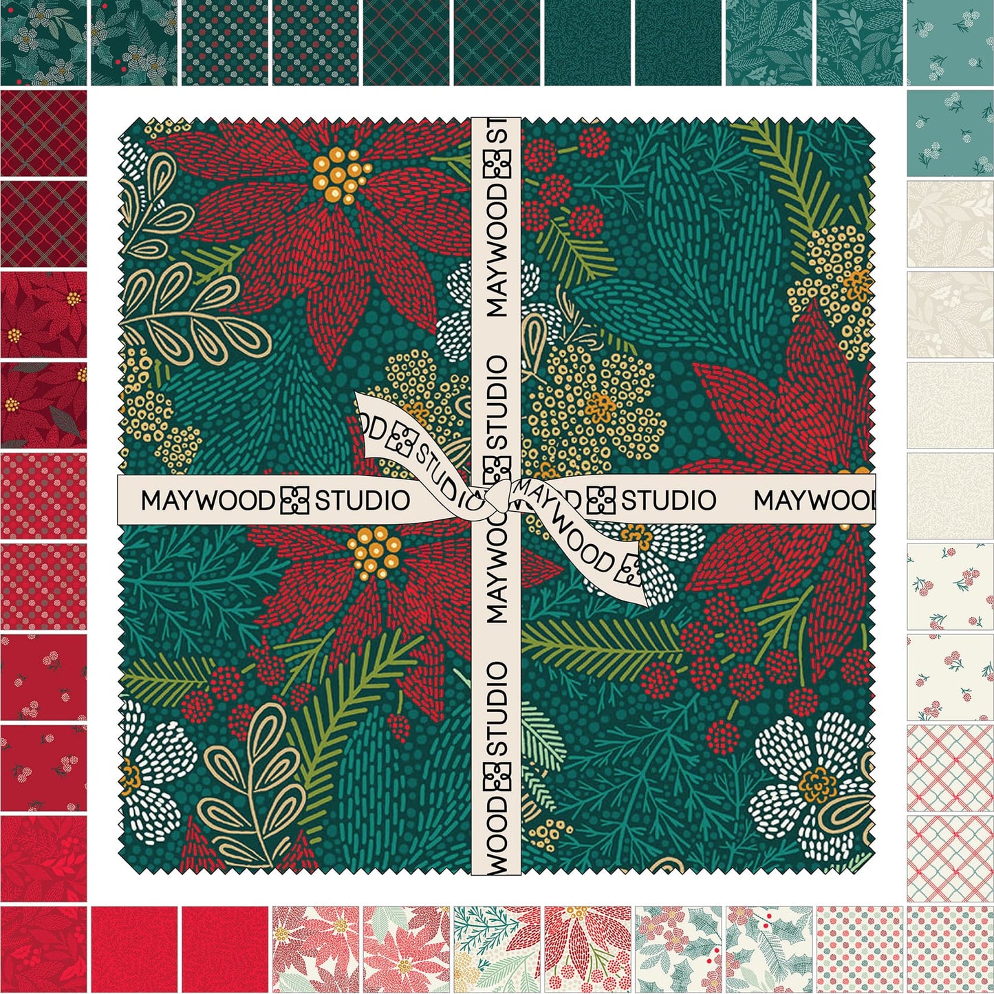 SQ-MASHOST Holiday Stitches by Maywood Studio