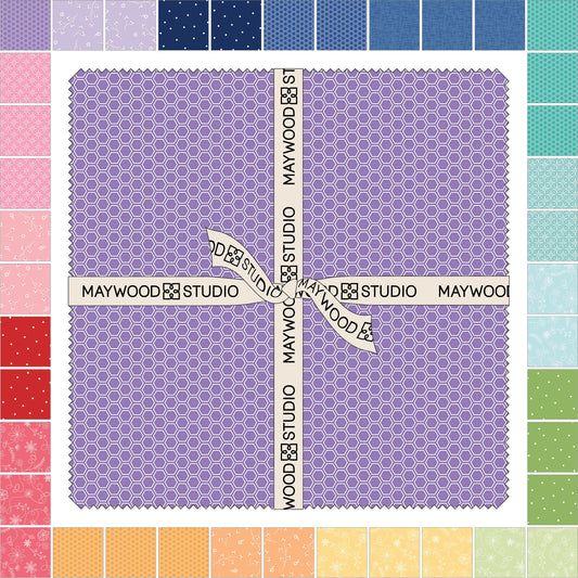 SQ-MASKBBF-RAWI KIMBERBELL BASICS FLANNEL RAINBOW WISHES 10" SQUARES (42PC)