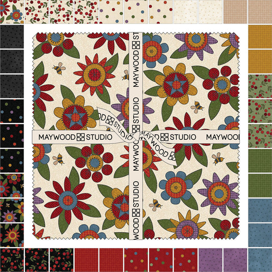 SQ-MASPEFF Penny Flower Flannel by Bonnie Sullivan from Maywood Studio