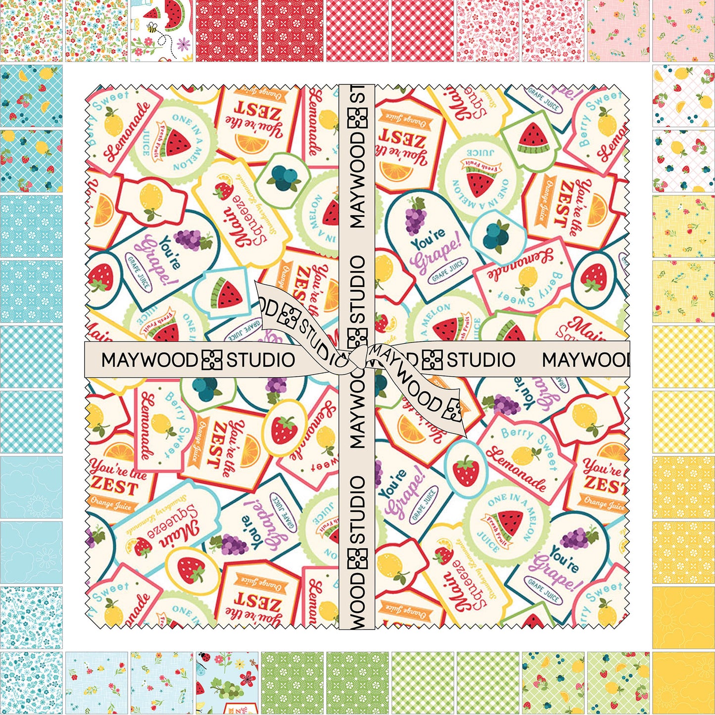 SQ-MASSISU Sippin' on Sunshine by Kimberbell Designs from Maywood Studio