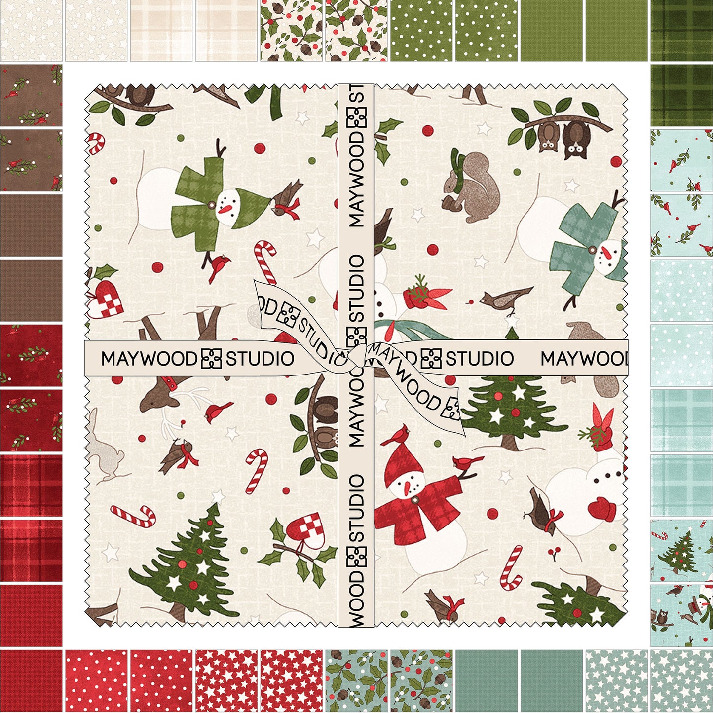 SQ-MASSNOW Snowtop Mountain Flannel by Bonnie Sullivan from Maywood Studio