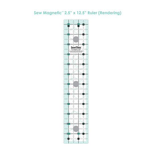 ST-CS-212R 2.5" x 12.5" Sew Magnetic Ruler