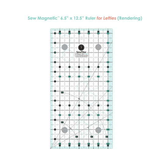 ST-CS-612RL 6.5" x 12.5" Sew Magnetic Ruler - Left