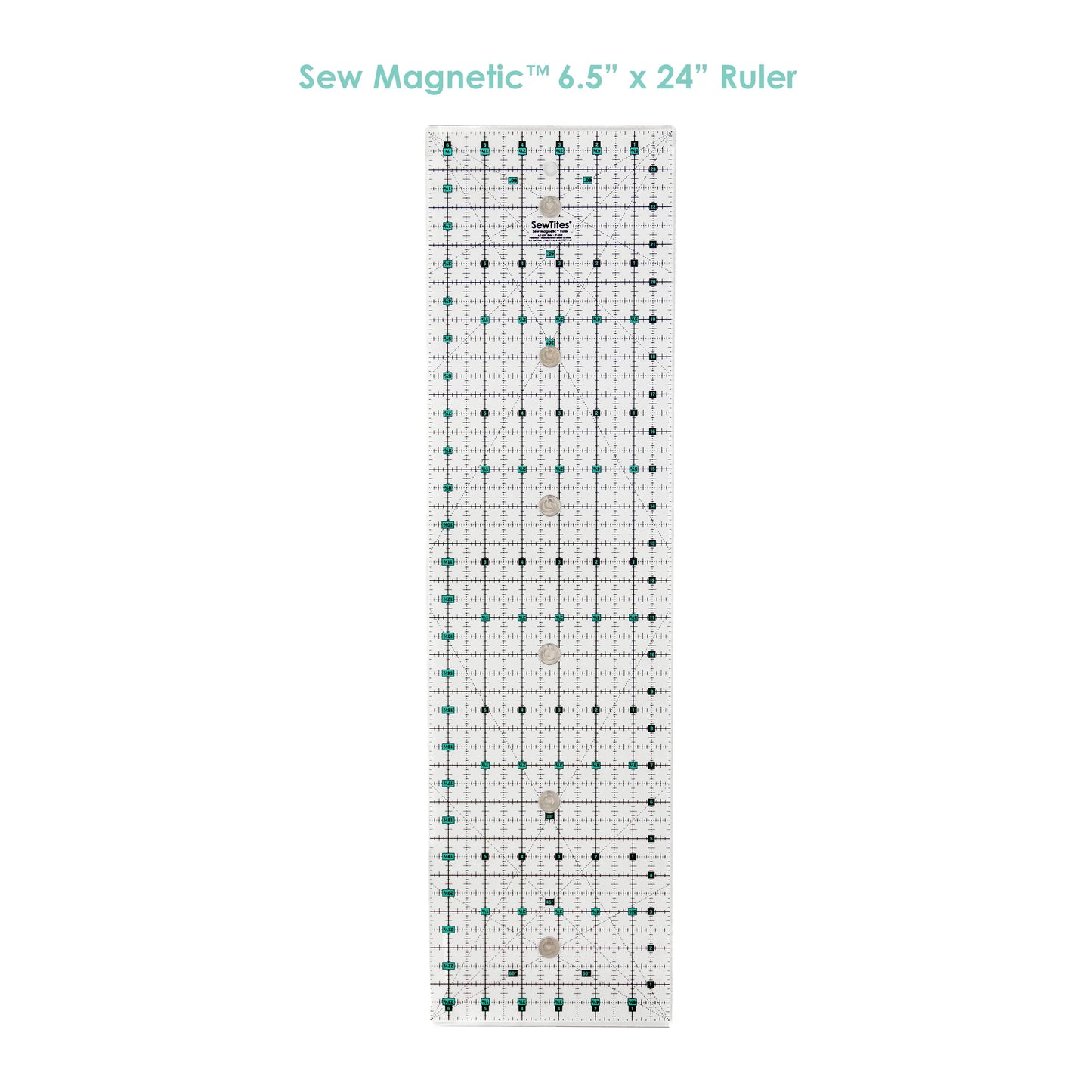 ST-CS-624R 6.5" x 24" Sew Magnetic Ruler