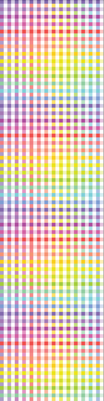 DV6169 WIDELOADS 108" RAINBOW CHECK BLACK