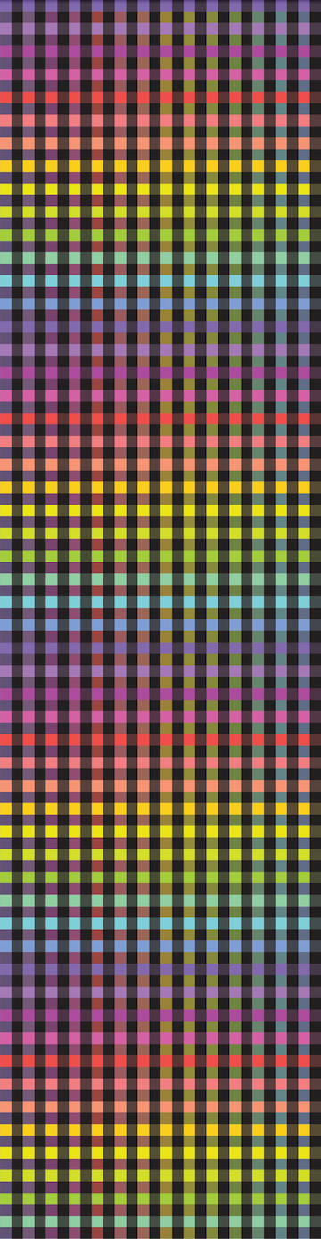 DV6168 WIDELOADS 108" RAINBOW CHECK WHITE