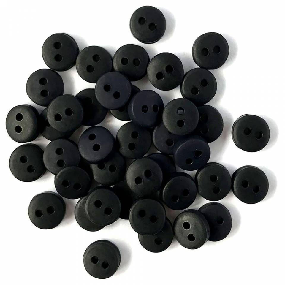 1553 Tiny Black Buttons