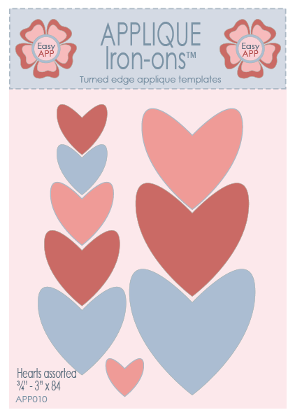 APP10 Hearts assorted 3/4" - 3"