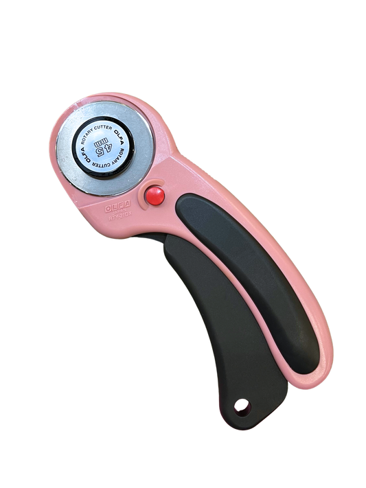 45MM DELUXE HANDLE ROTARY CUTTER MAUVE PINK RTY-2/DX