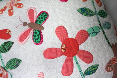 HNK234 In the Garden bunny cushion