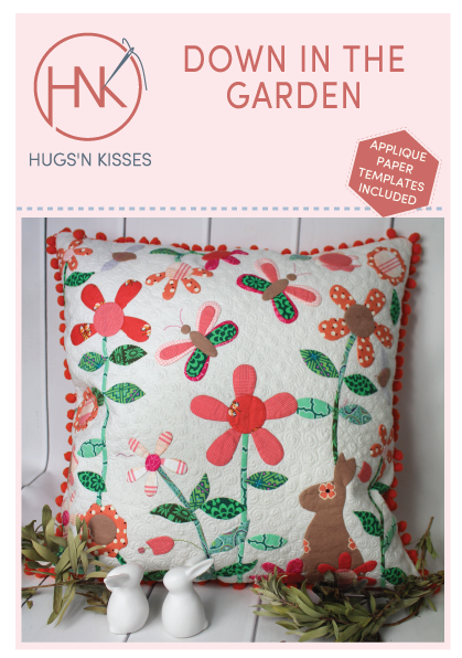 HNK234 In the Garden bunny cushion