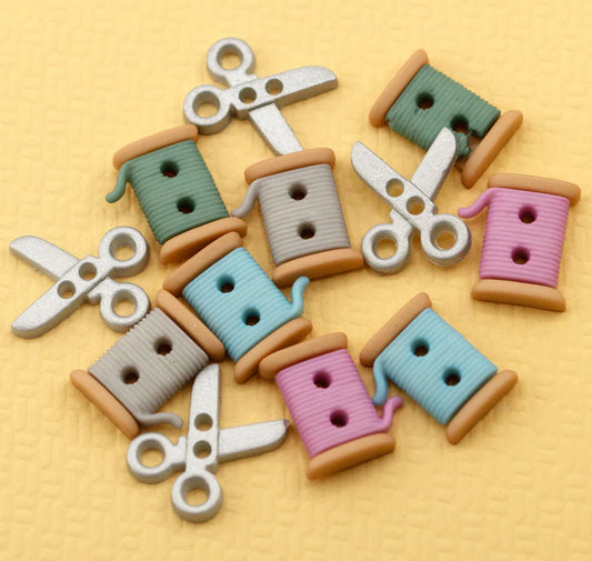 6942 SEW CUTE SPOOL AND SCISSORS