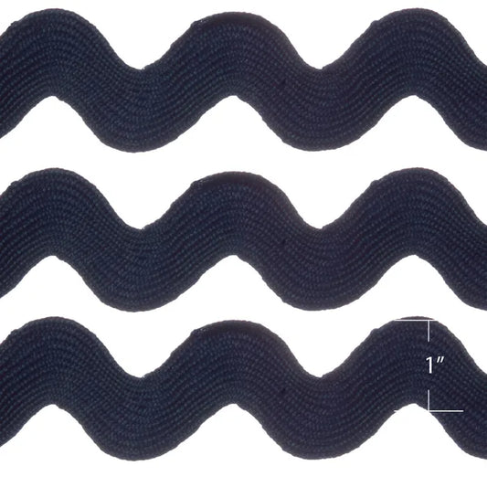 DVRR007 Ric Rac 9.1m - 1" Spool Navy