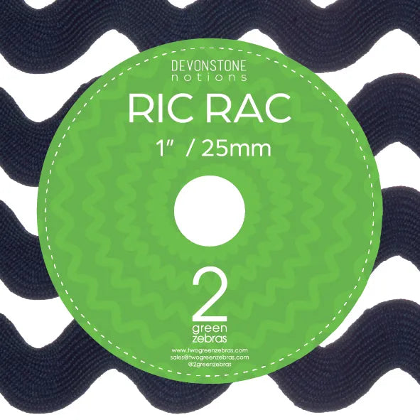 DVRR007 Ric Rac 9.1m - 1" Spool Navy