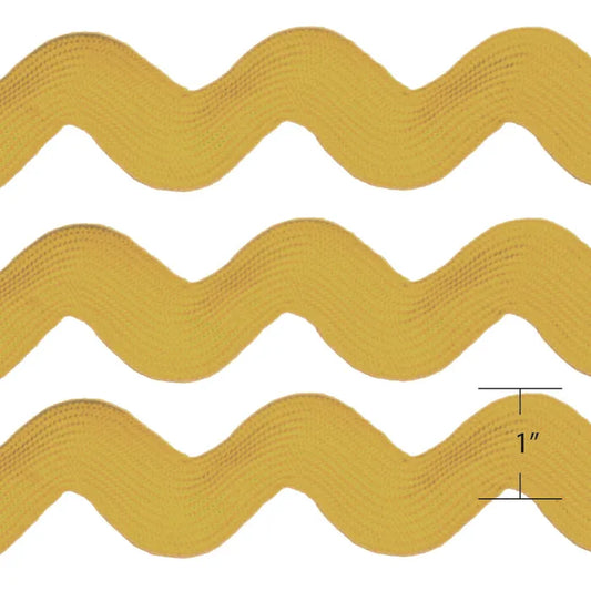 DVRR008 Ric Rac 9.1m - 1" Spool Gold