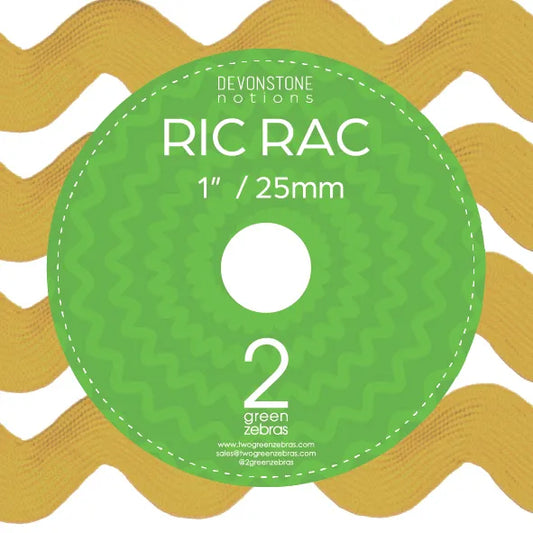 DVRR008 Ric Rac 9.1m - 1" Spool Gold