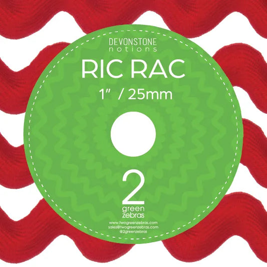 DVRR004 Ric Rac 9.1m - 1" Spool Red