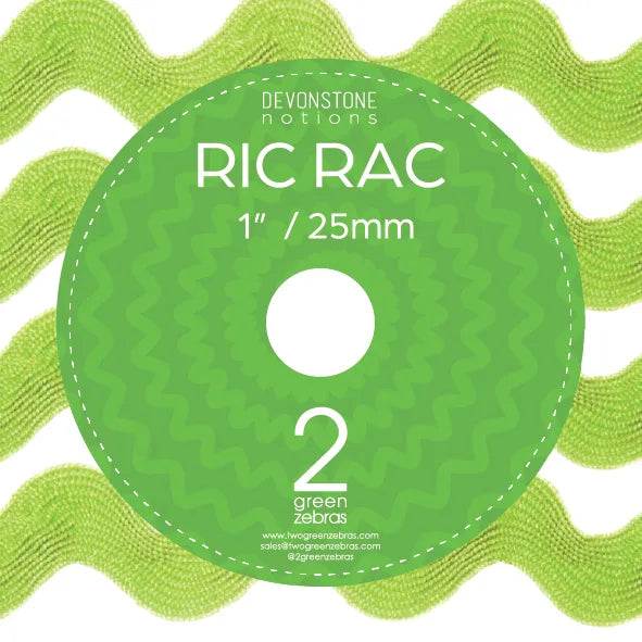 DVRR005 Ric Rac 9.1m - 1" Spool Lime