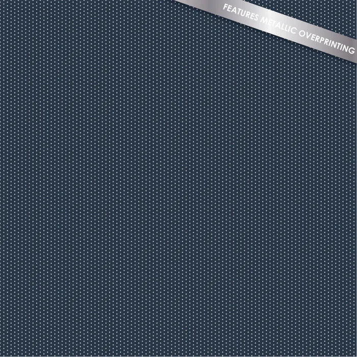 DVC1206 Pin Pricks Navy - Silver Metallic
