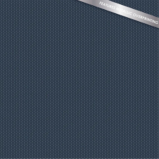 DVC1206 Pin Pricks Navy - Silver Metallic