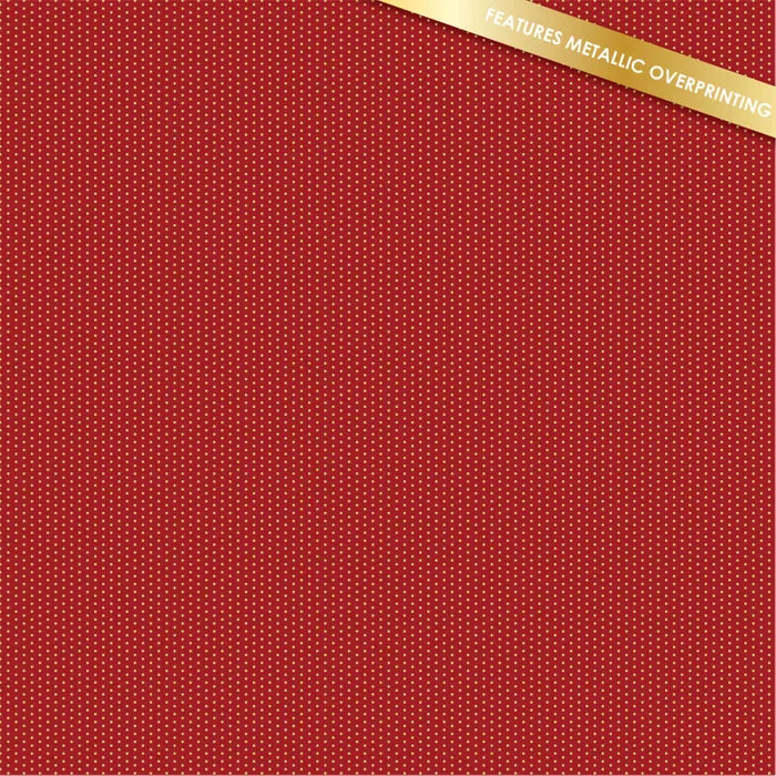 DVC1202 Pin Pricks Red - Gold Metallic