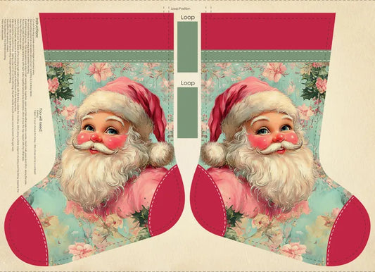 DVC1223 Vintage Santa Stocking