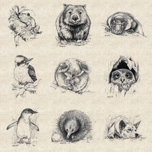DV3712 WILDLIFE ART LINEN