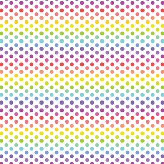 DV5537 FUNDAMENTALS POLKED AGAIN WHTIE RAINBOW