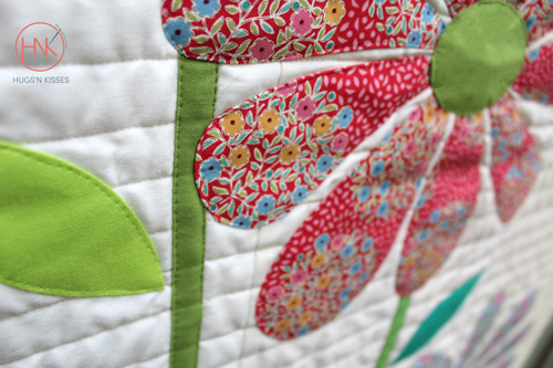 hnk257 Loves me loves me not tilda flower garden quilt