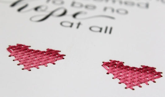 HNKSS3 Most of the important things A4 stitched sign