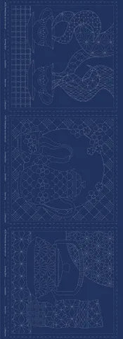 DV4266 TEATIME SASHIKO PANEL NAVY